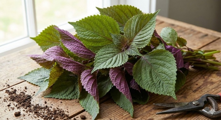 rau tía tô chữa bệnh y duoc thai nguyen